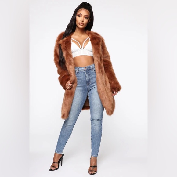 Franchesca Fur Jacket - Brown - Picture 5 of 12